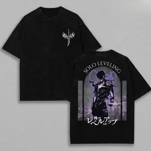 valentine shirts Statue of God T-Shirt - Sung Jin 3Woo Collection T-Shirt | Solo Leveling Anime Clothing | Washed Heavy Cotton Tee | Perfect Gift for Manga & Anime Fans | Gift for Him & Her