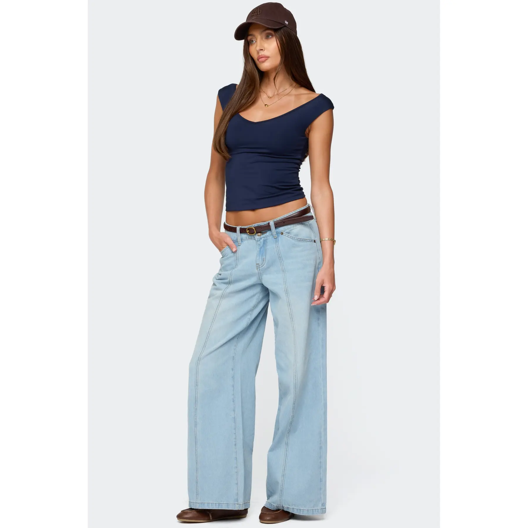 Charlie Panel Charlie Panel Stitch Low Rise Bootcut Jeans - TikTok Shop