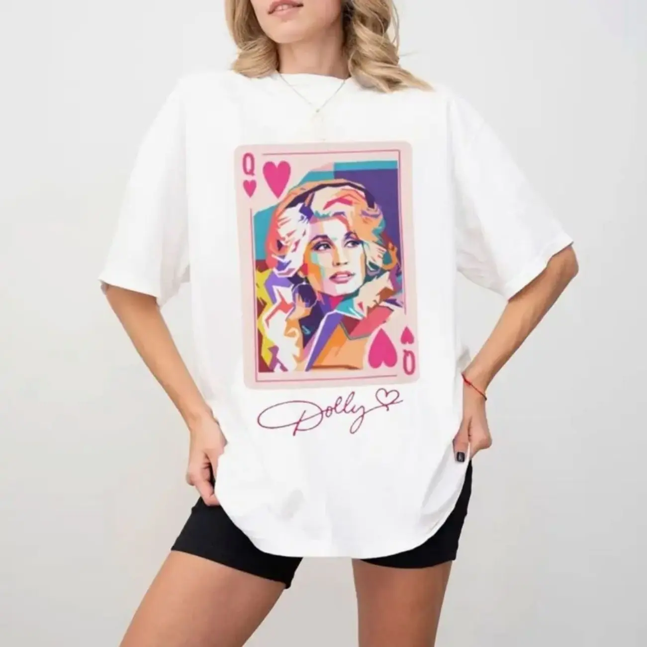 Dolly Parton Queen Of Hearts T Shirt, Vintage Country Music Tee, Music Lovers Tee, Fan Gift Outfit, Unisex Sweater Pullover Tee