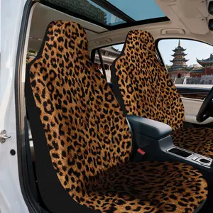 2pcs, Leopard Spots Design Design Car Seat Covers, Compatible with Most Sedan and SUV Front Seats, Great for Front Seat Comfort on Long Road Trips, Stylish Auto Accessory Gift for Holidays, Car Seat Cushions