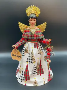 Handcrafted Queen Angel Tree Topper - For a Festive, Unique Holiday Decoration