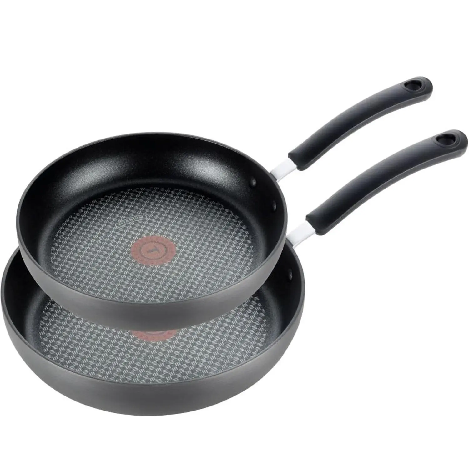 Ultimate Hard Anodized Nonstick Fry Pan Set 2 Piece 10 & 12 Inch Oven Broiler Safe 400F Dishwasher Safe Grey Chef Pan - Cookware