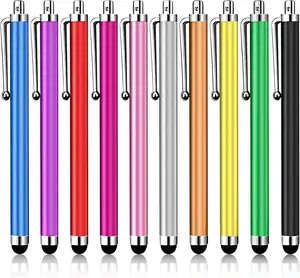 10 Pack Stylus Pens for Touchscreen Devices High Precision Sensitive Touch Pens for Writing Drawing Universal Capacitive Stylus Set 10 Unique Colors Lightweight Portable Design Screen Friendly Protection Digital Eraser Pen