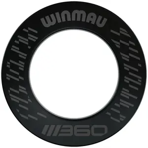 Winmau Blade 360 Dartboard Surround, Spot UV Understated Finish, Universal High-Density Darts Wall Protection Accessory, Tool-Free Installation