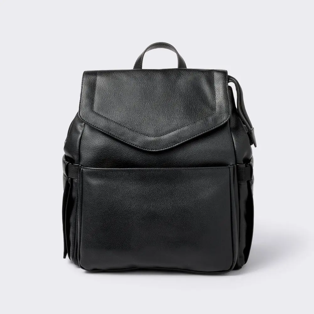 Flap Top Diaper Backpack - Black - Cloud Island