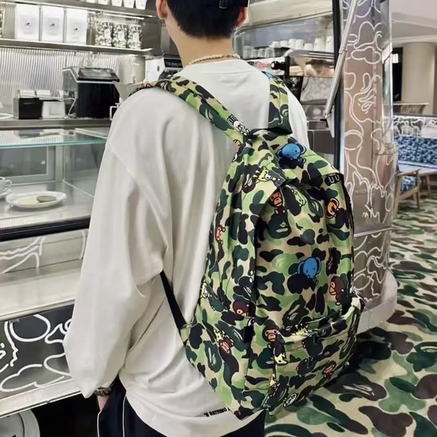 Large Size Cute Cartoon Monkey Animal Print Backpack, Casual Daily Student School Rucksack