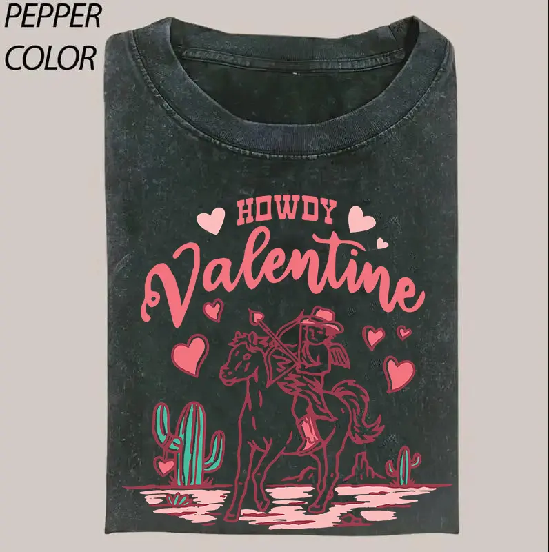 Howdy Valentine Tshirt, Wild Western Cowboy Valentines Tshirt, Western Valentines Shirt, Howdy Valentine Horse Tee, Valentine's Day Gift