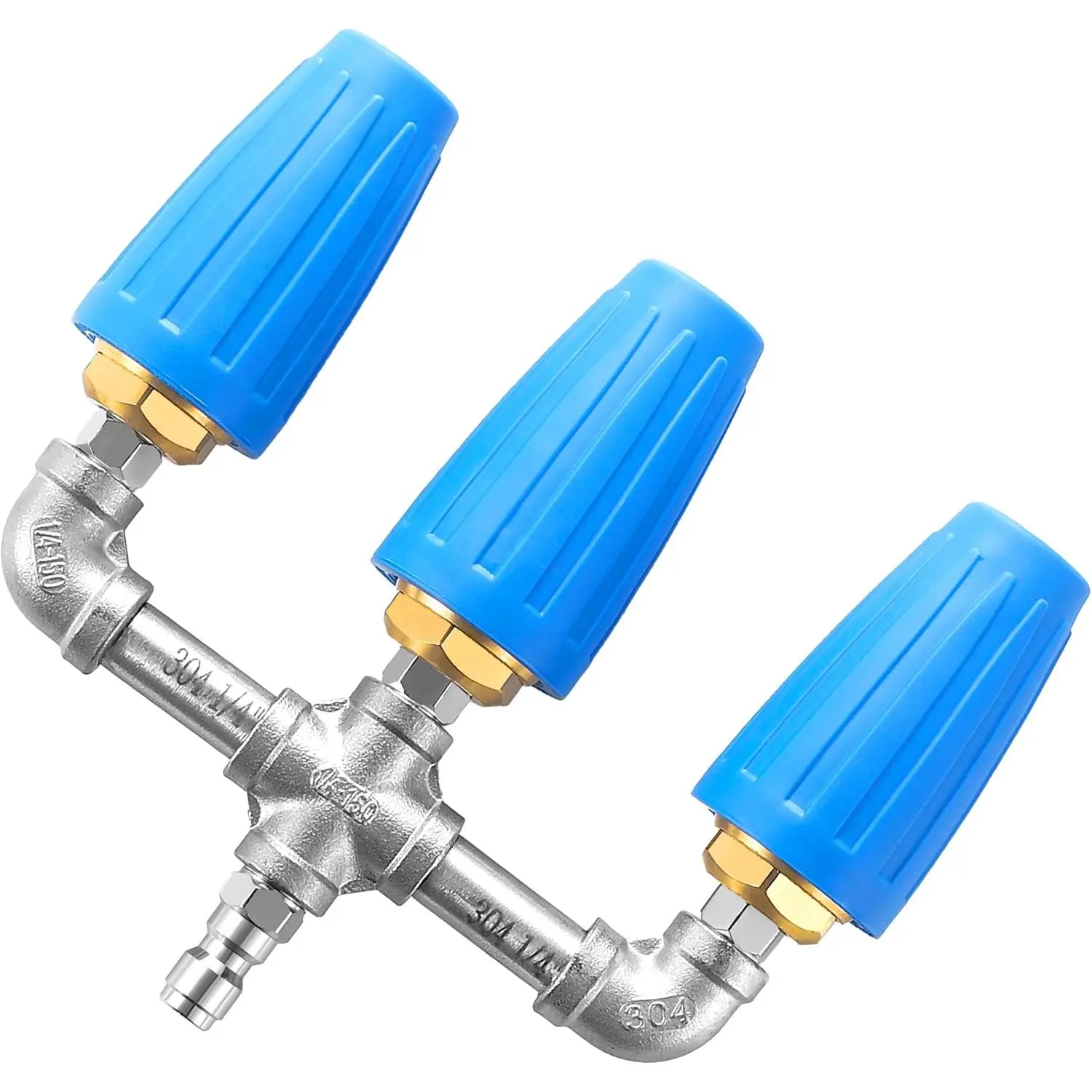 Triple Turbo Nozzle Pressure Washer, 360° Rotating Turbo Nozzle with 1/4" Quick Connector, 2.0 Orifice 3-in-1 Turbo Nozzle,