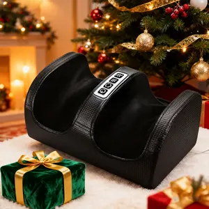 Electric Heated Shiatsu Foot & Calf Massager with Deep Kneading & Rolling Massage for Home Use 110V-130V US Plug Relaxing Christmas Gift for Home Office