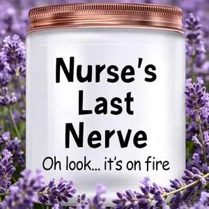 Nurse Gifts for Women: Unique Birthday Christmas Gra【Nurse Appreciation Week】Nuation Thanksgiving Nurse Day Gift for Head Nurses, Nurses Practitioner Gifts, Nurse's Last Nerve Scented Candles home decor