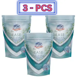 Wish Epsom Salt 16oz Fragrance Aroma Bath Crystals - Body Care Muscle & Back Soothing Soak for Relaxing Self-Care Routine, Multi-Pack Options (1,2,3,4 Pack) with Storage Pouch