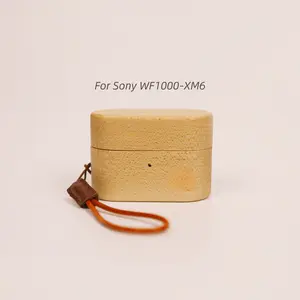 Handmade White Maple Wood Case for Sony WF-1000XM6 (XM6) Earbuds, Minimalist Natural Grain, Lightweight & Smooth Touch