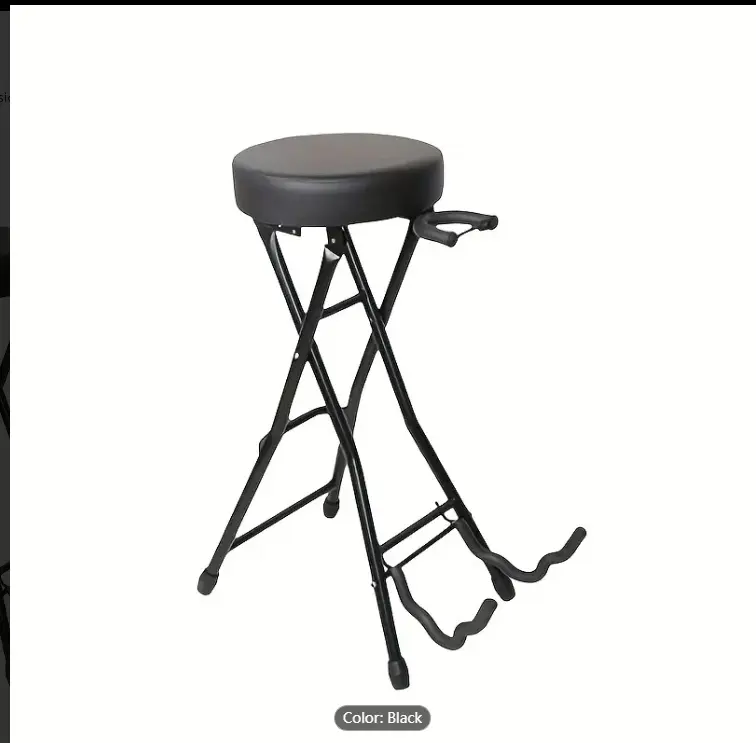 Classical Retro Guitar Stand Black Stool Bracket Bass Playing Musical Instrument Piano Stool Chair Accessories Dual-purpose Guitar Stool