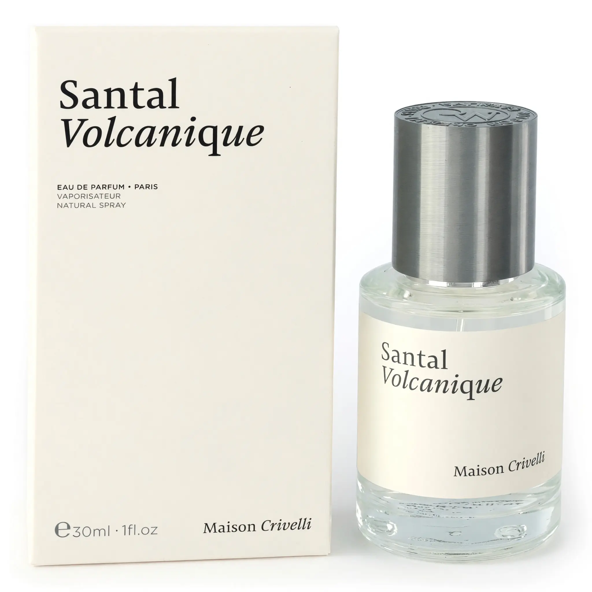 Santal Volcanique Eau de Parfum Spray, Spicy Unisex Fragrance with Sandalwood, Ginger, and Cedar Notes, 1 oz