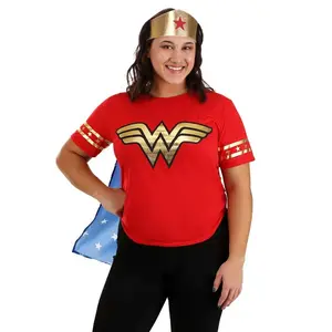 Plus Size Women's Casual Wonder Woman Costume