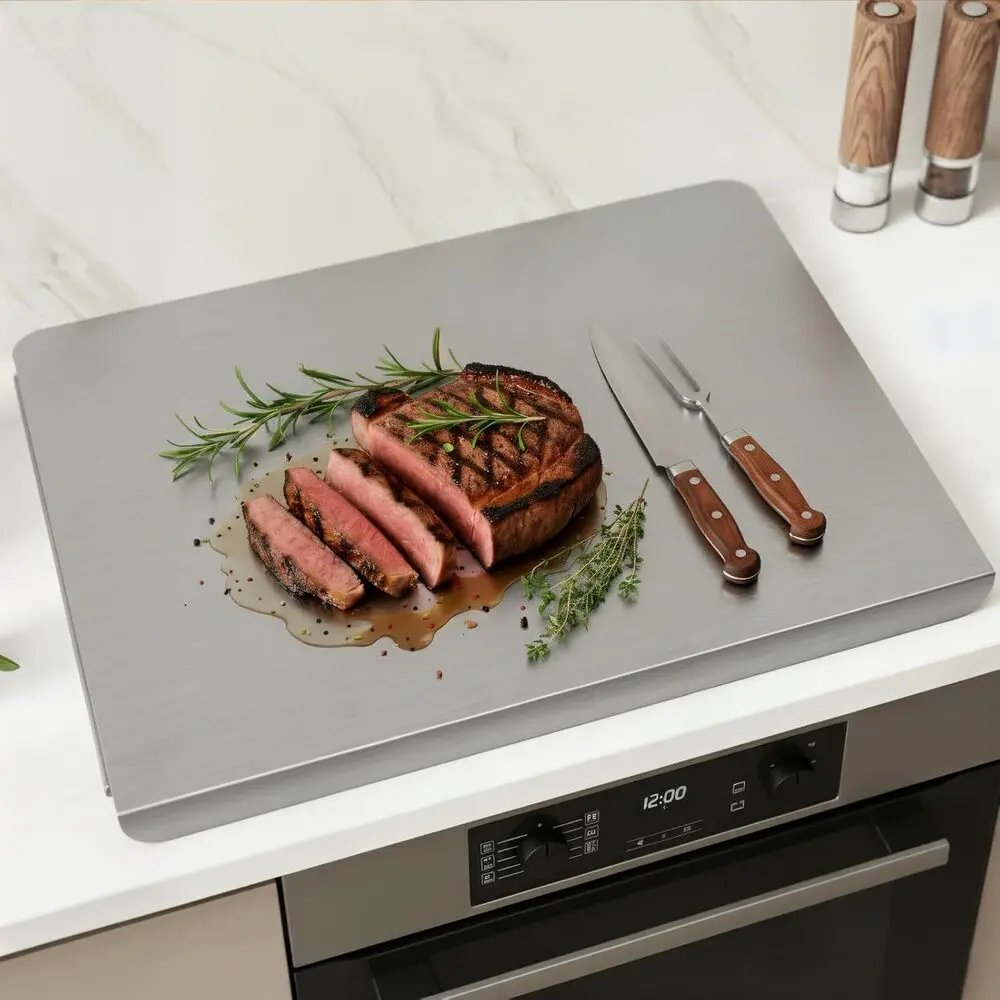 Daily Cooking Stainless Steel Chopping Board, Non-slip Kitchen Cutting Board, Household Vegetable Chopping Mat, Kitchen Tools, Must-have Kitchen Gadgets