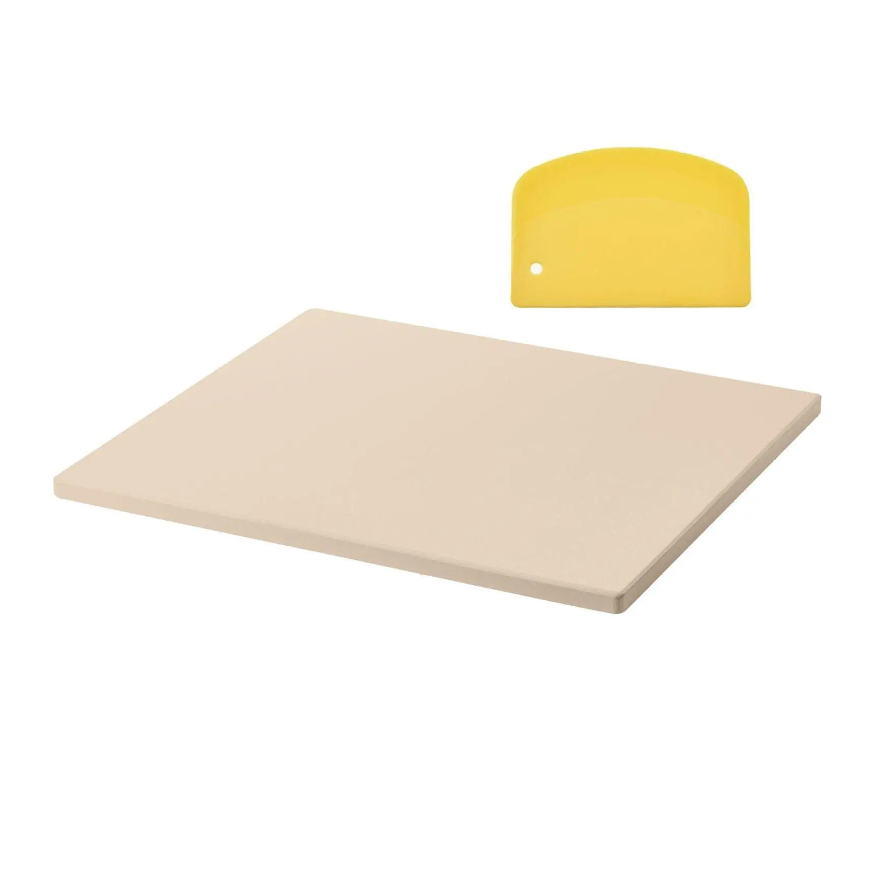 Pizza Stone 16x14 Inch Rectangular, Cordierite Baking Stone with Scraper, 1450F Heat Resistant for Oven & BBQ, Crispy Crust Pizza, Bread, Cookies Default