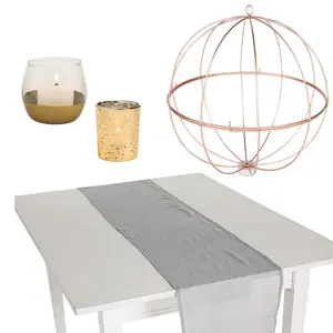 Gray & Gold Accent Centerpiece Kit for 6 Tables