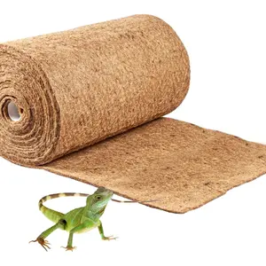 Carpet Natural Coconut Fiber - 11.8In x 39.4In Reptile Carpet Mat for Turtle Bedding, Pet Terrarium Liner for Lizard, Snake, Bearded Dragon, Gecko