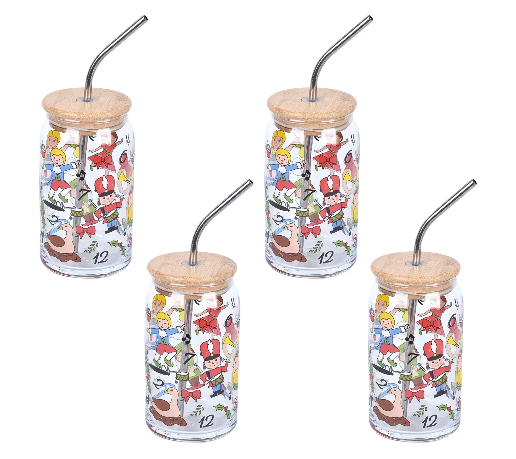 Temp-tations Seasonal 16-oz Glasses w/Wood Lids and Straws Temp-tations Seasonal 16-oz Glasses w/Wood Lids and Straws