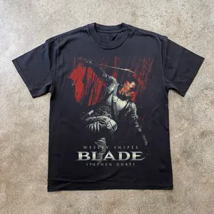 [Sale Up To 40%] BLADE PROMO BLACK T-SHIRT, COTTON MADE IN USA