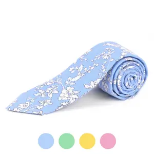 Parquet Floral Cotton Slim Tie (2.5")