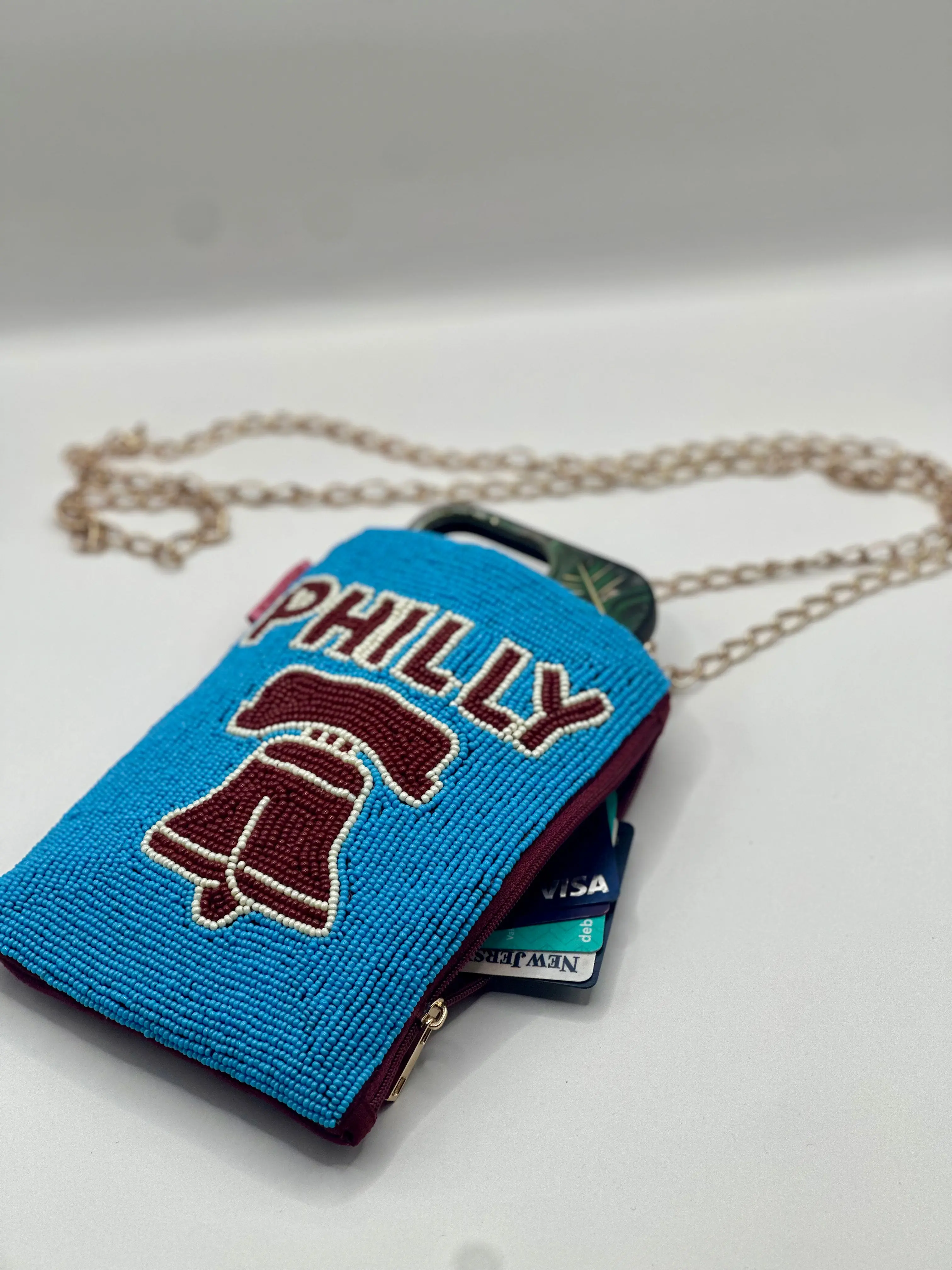 PHILLY Liberty Bell Beaded Cell Phone Crossbody