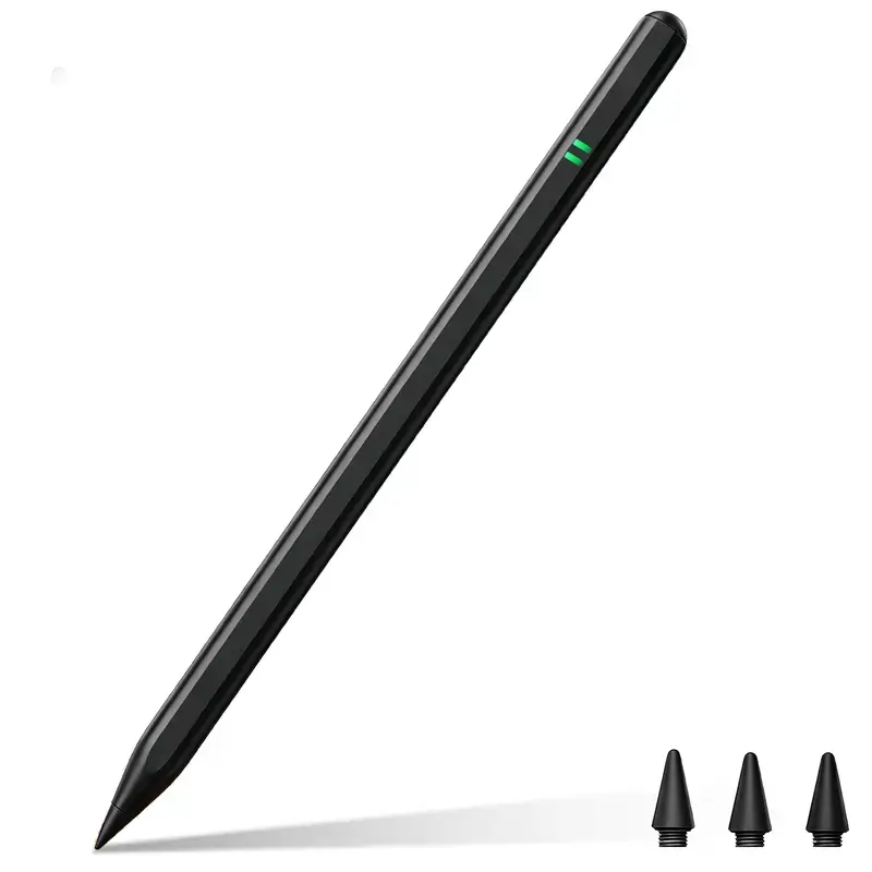 Bluetooth Off Stylus Pen for 2018-2025 iPads, 0.44Wh Built-in Li-ion Battery, Fast Charging, Palm Rejection, Tilt Sensitivity for Drawing/Writing, Compatible with Pro 11"/13"/M4, Air 11"/13" M3/M2, Mini7/6/5, A16/11th-6th Gen (Back to School)