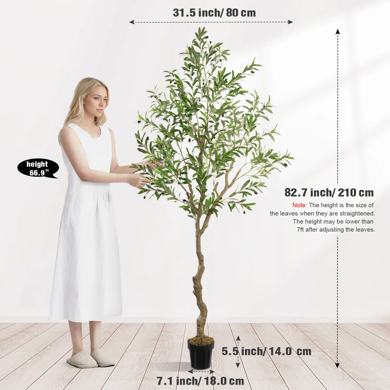 7FT  968 Leaves 46 Fruits