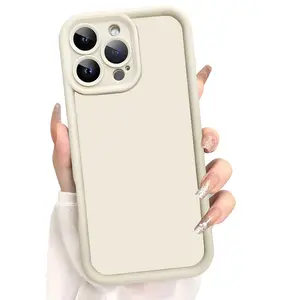 Matte white design Suitable For Aesthetic Electroplated TPU Casing For iphone 17 16 15 14 13 12 11 PRO MAX Samsung Galaxy S26 L1690 Four Corners Anti-Fall Transparent Casual Soft Silicone Phone Cases Gift for Birthday wt WT