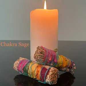 White and Chakra Burning and Smudging Sage for Prayer, Astral Projection, and Manifestation