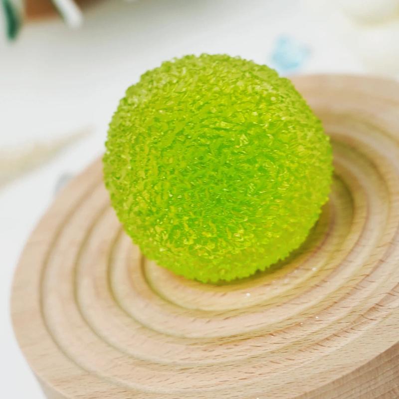 Pawtoto Handcrafted Crystal Mochi Ball Squishy Toy Handmade TPR Soft Stress Relief Fidget Sensory Grippie Set for Relaxation and Gift Giving