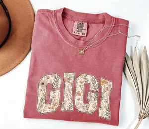 Comfort Colors Floral Gigi Shirt, Gigi Gift, Cute Grandma Shirt, Mothers Day Gift for Gigi, Flower Grandmother Tee, Trendy Gigi Sweatshirt