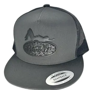 Blackout Series PB Tooled Leather Patch Hat hats  men