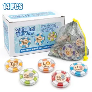 Water toys, Bath Toy Set, Dual-Sided Design, A-Z Letters & Animal Float Toys, Pool & Bathroom Accessories, Educational Toys for Babies & Toddlers, Perfect Gift, Baby Shower, Travel essentials, Playtime, Learning, Alphabet