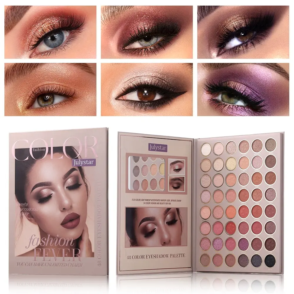 48 Color Eyeshadow Palette, Matte & Shimmery High Pigment, Smooth Blendable, Ideal for Beginners, Perfect for Daily Use, Cosmetic, Glitter Shimmer Eyeshadow, Highly Pigmented Palette, Eye Makeup Products