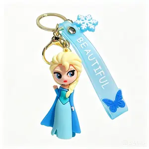 DISNEY Snow White and Elsa Keychains – Enchanting Princess Character Set with Iconic Styles, Officially Licensed Accessories for Keys and Bags, Perfect Gift for Disney Fans