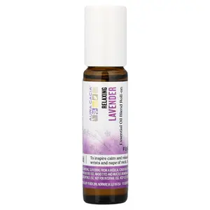 Aura Cacia Essential Oil Blend, Roll-On, Lavender, 0.31 fl oz (9.2 ml)