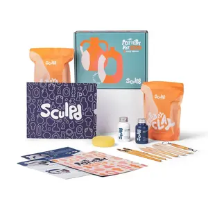 Sculpd Home Pottery Kit - Premium Air-Dry Clay, Tools, & Paint for DIY Sculpting, Carving, & Painting - Perfect for Beginners & Craft Enthusiasts