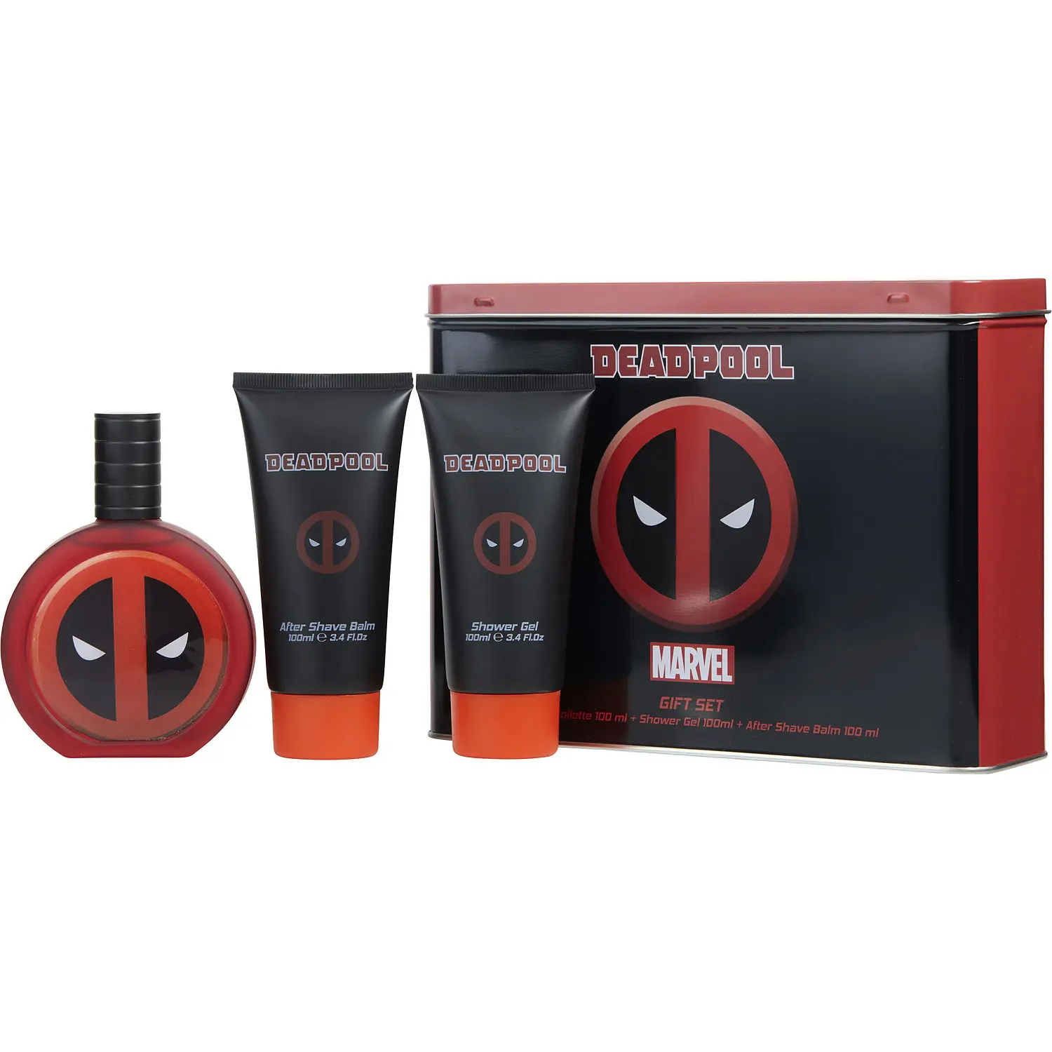 Deadpool Set-Edt Spray 3.4 Oz & Shower Gel 3.4 Oz & Aftershave Balm 3.4 Oz For Men