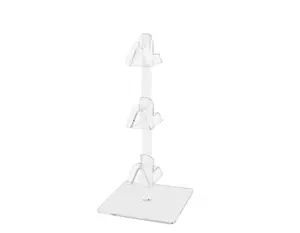 Eyewear Holder Countertop Display Stand Holds 3 Pairs of Sunglasses or Eyeglasses Clear Acrylic with Square Base for Retail Pharmacies Optical and Department Stores by 321 Plastics