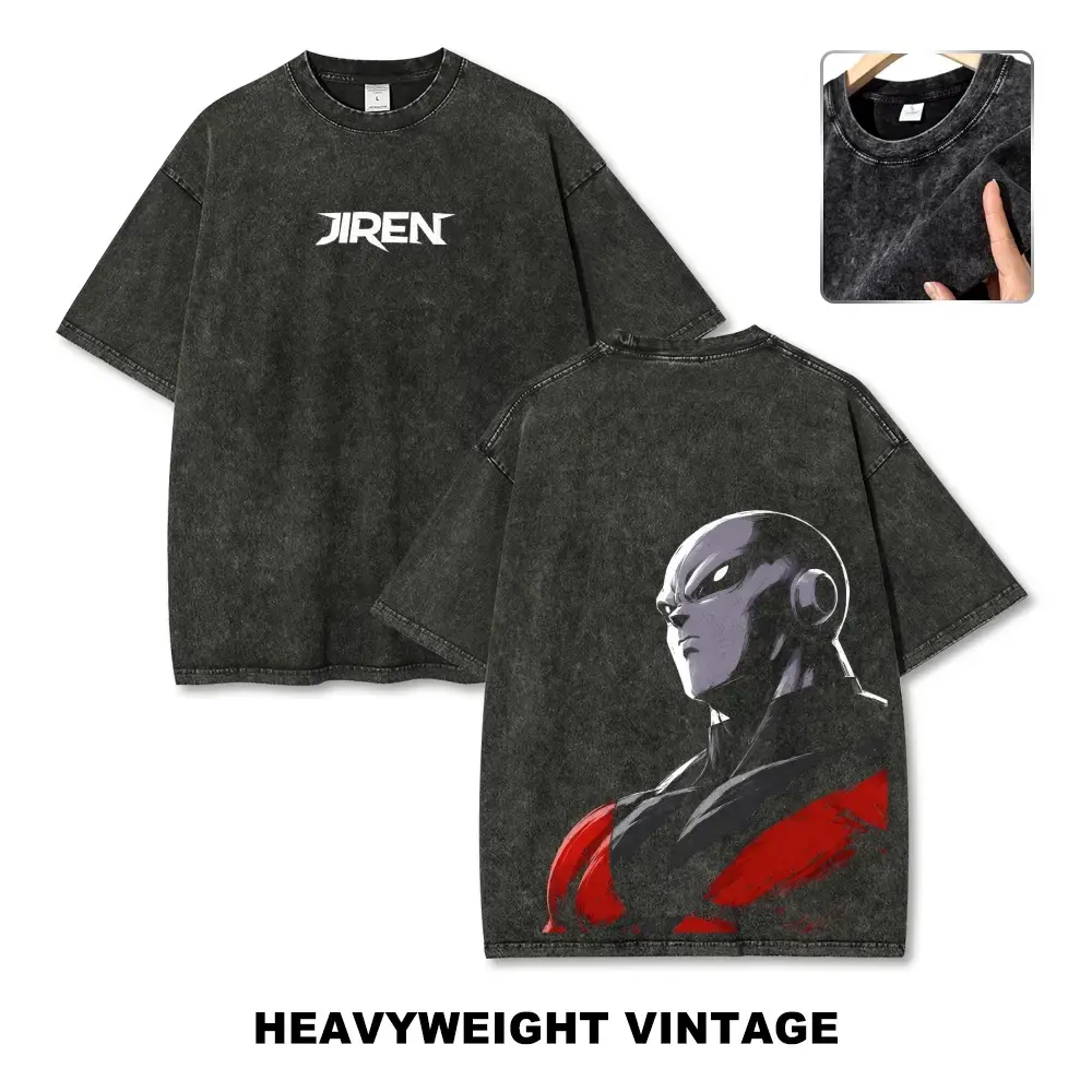 Men's 90s Vintage Washed Oversized Short-Sleeve Anime Graphic Tee, Funny Streetwear Top for Vacation Outfits