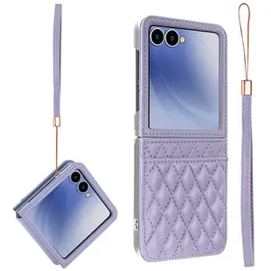 Compatible with Samsung Z Flip 7/6/5/4 Phone Case Elegant Durable Wrist Strap Hand Rope Small Perfume Style Foldable Phone Cover Accessories