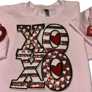 XOXO Sequin Patch - Valentine's Day Patch, Iron-On Patch, Customizable Design, Suitable for Various Licensing Options