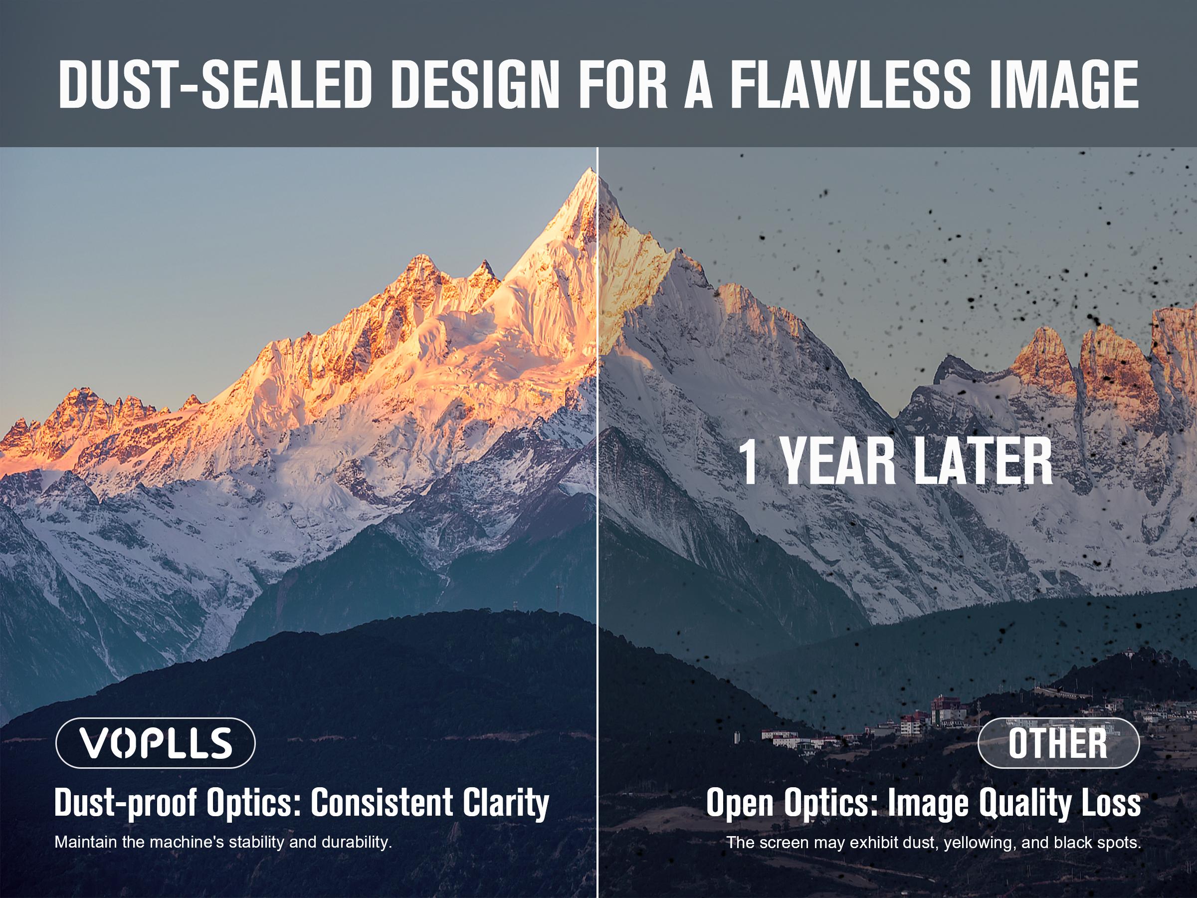 【1400 ANSI Google TV Smart Projector 】Supports 4K with WiFi and Bluetooth, VOPLLS Outdoor Projector with Dolby Audio & Auto Focus, Portable Movie Projector for Bedroom & Home