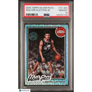 2025 TOPPS SILVER PACK WALTER CLAYTON JR. 45TH ANNIVESARY CHROME PSA 10 ROOKIE