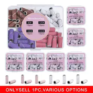 3.1mm Small Mini Nail Sanding Rings, Manicure Pre‑Treatment Tools, Dead Skin & Glue Removal Sanding Rings, Nail Drill Polishing Head Accessories with Storage Box