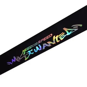 Car front windshield sunshade sticker, rear windshield car decorative film, colorful car decoration accessories