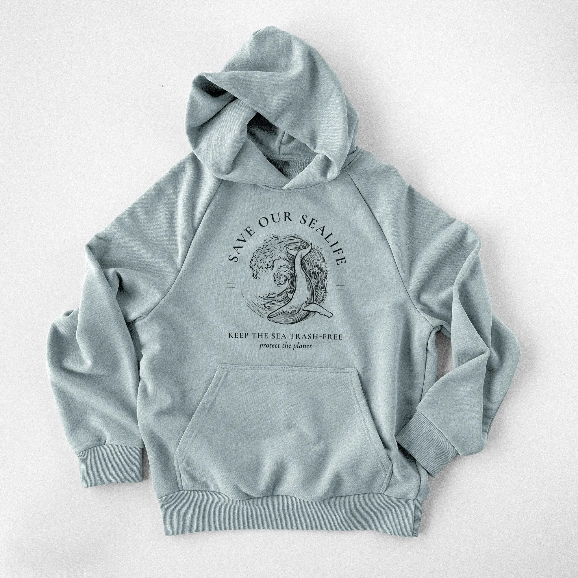 Save our Sealife - Keep the Sea Trash-Free - UltraLuxe Heavyweight French Terry Hoodie
