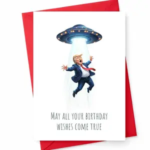 Funny Birthday Card, May All Your Wishes Come True Joke Greeting Card, Unique Humor Birthday Gift, Card with Envelope